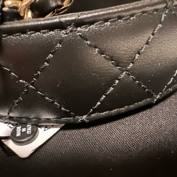 CHANEL ❤️‍?BLACK QUILTED NEW CC LOGO GOLD BUCKLE BELT size 85 main image 12